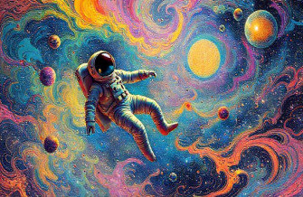 Psychedelic Astronaut Wallpaper