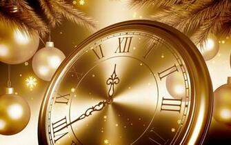 Happy New Year Golden Clock Countdown In S Eve