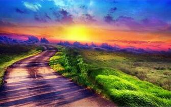 Wallpaper Countryside Path Landscape Desktop