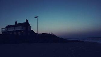 Beach House At Night Desktop Pc And Mac Wallpaper