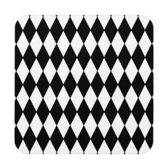 Diamond Harlequin Pattern Black