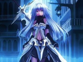Blue Eyes Hair Sword Armor HD Wallpaper Desktop Pc Background