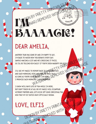 Elf Welcome Letter Template Editable From Christmas