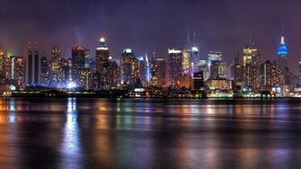 New York City Skyline At Night Wallpaper