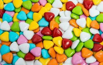 Wallpaper Colorful Candy Sweets Lollipops Hearts Sweet