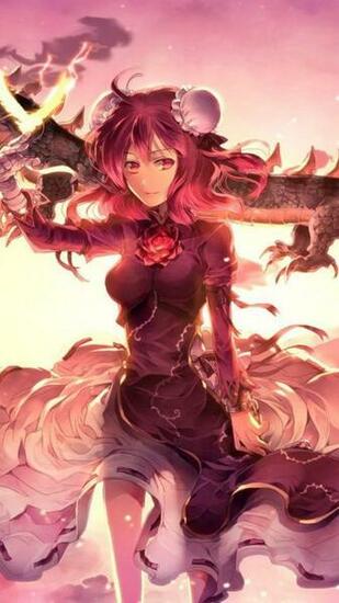 Anime Girls Dragon HD Wallpaper Desktop