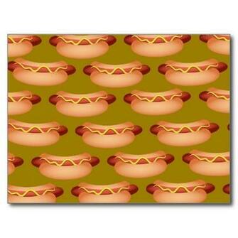 Hotdog Wallpaper Postcard