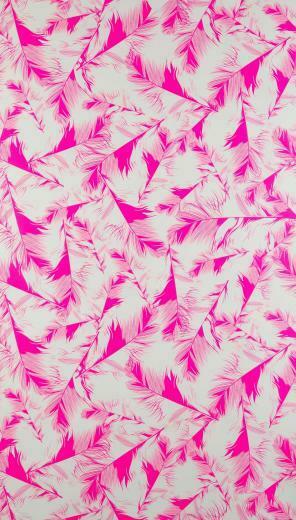 Plumes Fushia Abstract Pattern Wallpaper Art