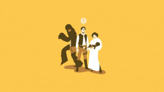 Cartoons Abstract Star Wars Han Solo Chewbacca Leia Organa Solid