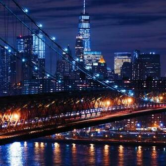 Wallpaper Williamsburg Usa Night City Bridge