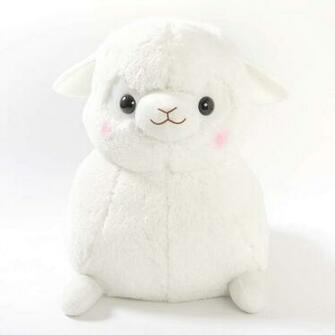 Shipping Baby Alpacasso Alpaca White Plush Super Jumbo