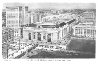 Grand Central Station Vintage Drawing Wallpaper