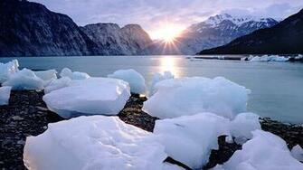 Ice Mountain Cool Natural Desktop Background Wallpaper Fine