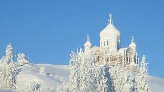 Orthodox Church Painted In Snow High Quality And