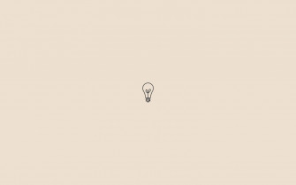 Minimalist Aesthetic Desktop Lightbulb Drawing Wallpaper