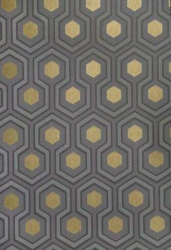 Retro Designer Wallpaper Grey Hicks Hexagon Design From Cole And Son