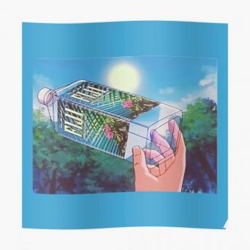 Fiji Water Bottle Anime Japan Lofi Retro Vintage Chill Vaporwave
