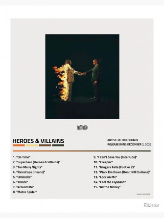 Metro Boomin Heroes And Villains Album Art Board
