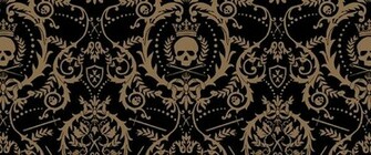 Ecko Wallpaper Decor Filigre Skull Custom
