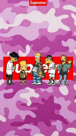 Supreme Wallpaper Bape Simpson