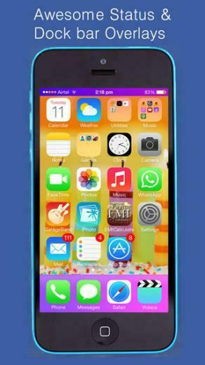 Dock Top Pro And Status Bar Overlay For Custom Wallpaper Home
