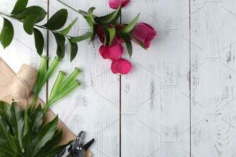 Florist Background On White Wooden Photos Creative Market