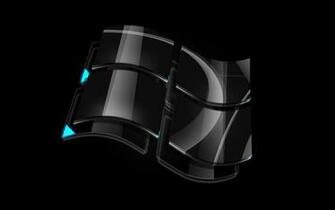 Windows Dark Glass Logo Wallpaper HD