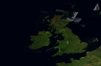 Britain From Above Satellite Image Of The Uk Space