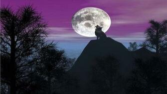 Wolf Howling At The Moon Wallpaper