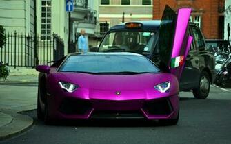 Purple Lamborghini Aventador
