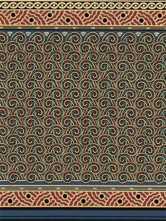 Bradbury Art Nouveau Victorian Wallpaper Fenway Fiddlehead Dado