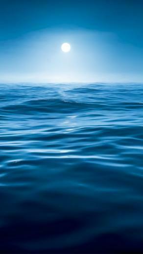 Blue Sea Water Night X Wallpaper