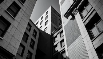 Black And White Buildings On Wallpaper