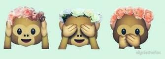 Monkey See No Evil Flower Crown Emoji Greeting Cards Postcards By