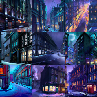 Cozy City Streets At Night Wallpaper
