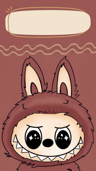Brown Labubu In Wallpaper