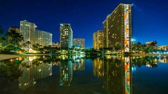 Photos Cities Usa Waikiki Night River Hawaii Building