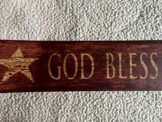 Primitive Country Wallpaper Border God Bless Our Home