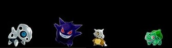 Bulbasaur Gengar Black Background Wallpaper Art HD