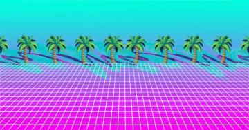 Calm Palm Vaporwave R Wallpaper iPhone