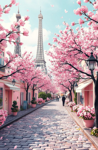Pink Paris Wallpaper