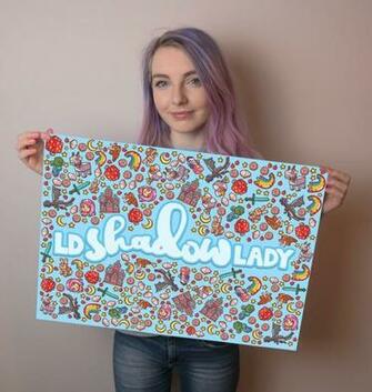 Ldshadowlady X Enfu Blue Poster L A D Shadow Lady In