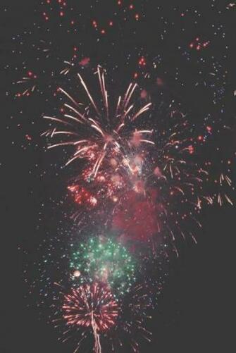 Pretty Colourful Fireworks iPhone Wallpaper