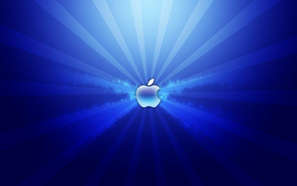 Blue Apple Laptop Wallpaper Here You Can See Light