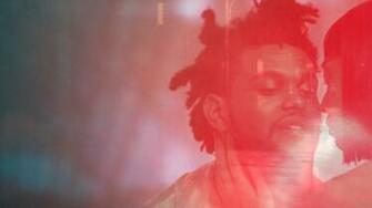 The Weeknd Artistic Red Rap Wallpaper