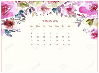 February Desktop Calendar Wallpaper