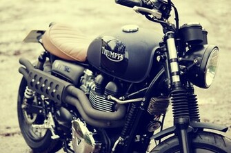Triumph Bonneville Black Wallpaper HD