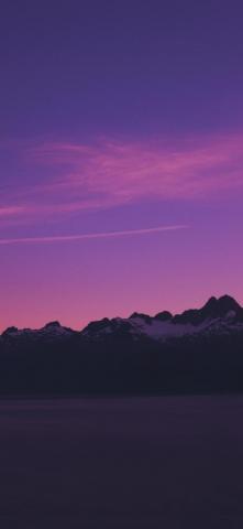 Horizon Mountains Pink Sky Sunset Wallpaper