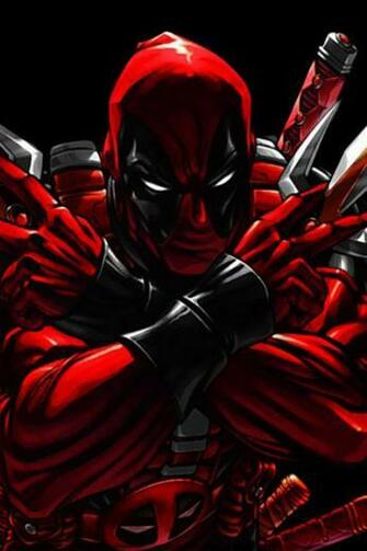For iPhone Cartoons Wallpaper Deadpool I4