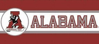 Alabama Crimson Tide Tall Wallpaper Border